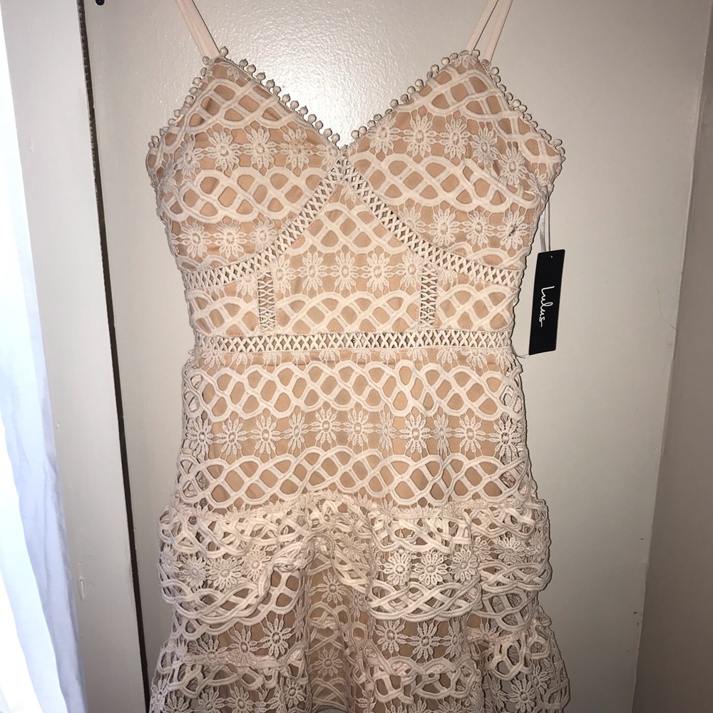 Lace blush dress